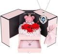 ADDWel Preserved Rose Gift Box with 925 Sterling Silver Necklace for Her