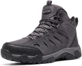 SHULOOK Men's Waterproof Hiking Boots Non-Slip Lightweight Mid Top Ankle Boot Breathable Hiker Trekking Shoes