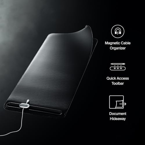 Orbitkey Slim Leather Desk Mat - Stone Desk Pad