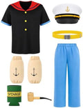 Sailor Man Costume Halloween 7Pcs Adults Sailor Outfits