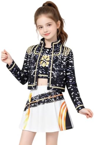Pop Star Costume Kids Girls Fantasy Stage Outfit Halloween Costumes Set