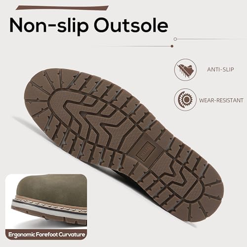 ANALEAF Mens Snow Boots Warm Winter Boots Non Slip Fur Lined Outdoor Shoes