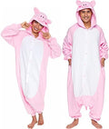 Funziez! Adult Onesie Halloween Costume Animal Dinosaur Shark Unisex Plush One Piece Cosplay Suit for Adults, Men and Women