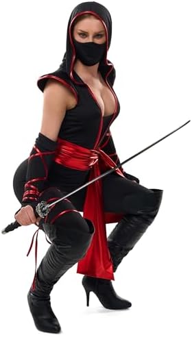 Spooktacular Creations Halloween Ninja Costume for Women with Ninja Mask for Adult Halloween Costume Party