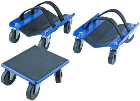 Snowmobile Dollies Full-Rubber-Pad-Protection Heavy Duty Dollies Carries up to 1500 lbs (682 kg) V-Slide with 2.5 Inch Swivel Casters 2 Pairs of Heavy Duty Straps KF2020