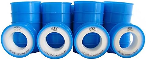 50-pack Gas and Drinking Water PTFE Sealant Tape, 1/2"x520"