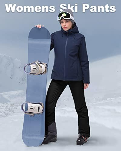 33,000ft Women's Insulated Snow Pants Waterproof Ski with Boot Gaiters