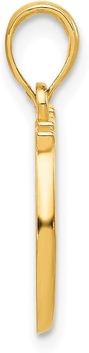 14k Polished Double Horseshoe Pendant