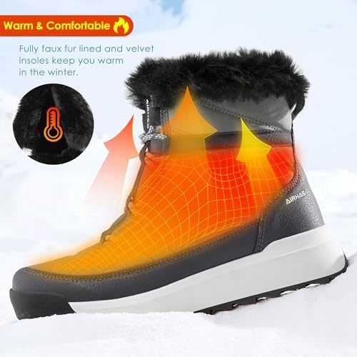 AIRHAS Women's Warm Snow Boots Cold Weather Winter Boots