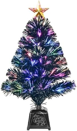 24inch Black Fiber Optic Christmas Tree,