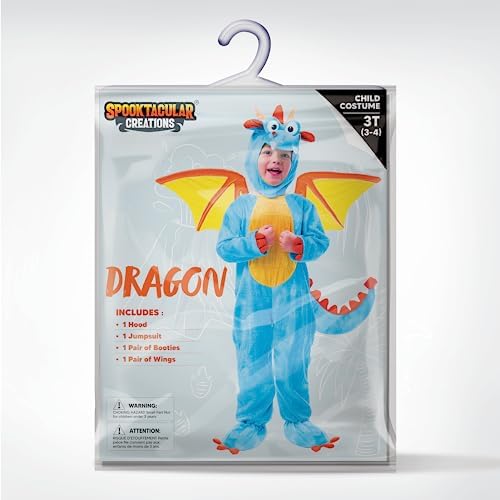 Spooktacular Creations Halloween Toddler Dragon Costume, Dinosaur Costume kids with Wings for Baby Halloween Dress Up Party