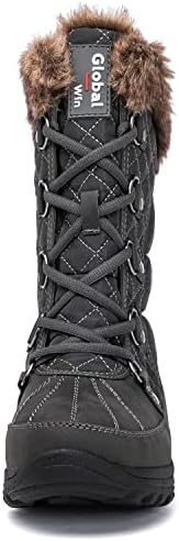 GLOBALWIN Women's Snow Boots Waterproof Mid-Calf Winter Boots with Thermal Fleece Lining, Insulated Cold Weather Protection, and Non-Slip Sole for Snowy Commutes