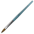 pana USA Acrylic Nail Brush100% Pure Kolinsky Hair New Teal Wood Handle with Silver Ferrule Oval Crimped Shaped Style (Size # 10)