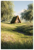 JDBeehpy Thatched Cottage Wildflower Meadow Wall Prints Unframed 20x30inch