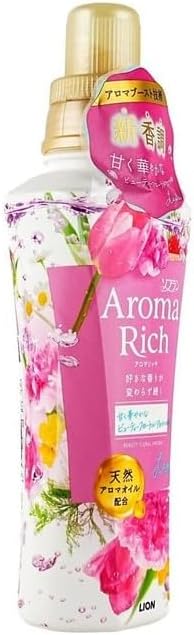 Soflan Fabric Clothing Softener Aroma Rich Assorted Set, Set of 4 Scents, 16.2oz (480 ml)×4, Long-Lasting Fragrance, Made in Japan - Yummy-Yamaguchi Original Wipe Included (Layla)