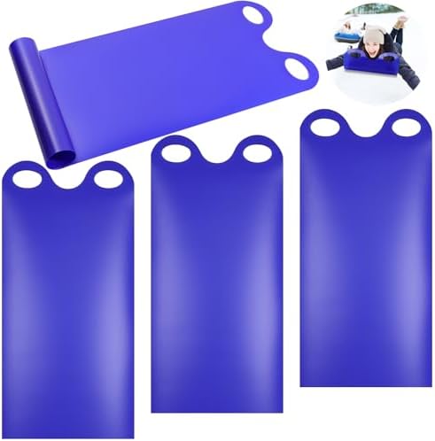 Leyndo 4 Pcs 54" Snow Sled Mat Rollup Flexible Lightweight for Adults