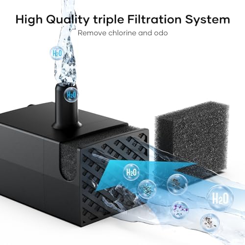 Water Pump Replacement for LESOTC 11L/3Gallon Stainless Steel Dog Water Fountain,Ultra Quite Water Pump for Dog Water Dispenser for Large Dogs Water Drinking Bowl Fountain for Pet, Easy to Clean,Black