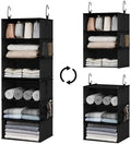StorageWorks Hanging Closet Organizer, 6-Shelf with 2-in-1 Design, Ivory