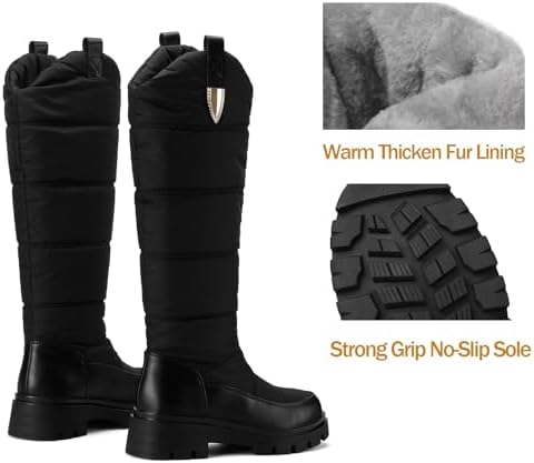 Women's Snow Boots Knee High Warm Winter Shoes