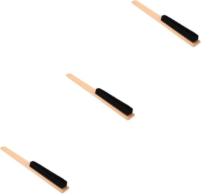 BESPORTBLE 3pcs Clothing Bristle Brush Wood Handle Multi-Purpose Scrub Brush for Clothes Hats and Shoes Cleaning Tool for Home Use and Hotel Supplies