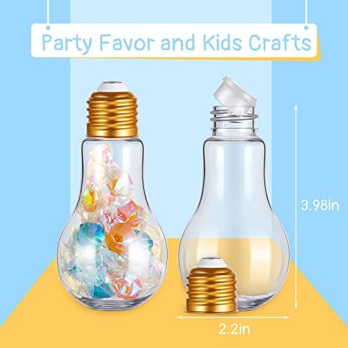 Tessco for you 36 Pcs 3.4 oz/ 100 ml Plastic Light Bulb Jars