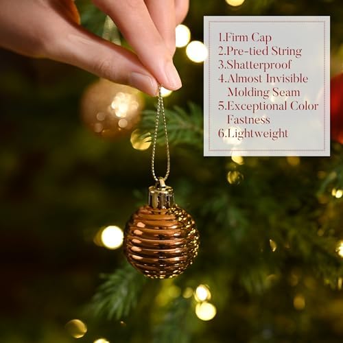 Valery Madelyn Small Christmas Tree Decorations Ball Ornaments 24ct 1.57"