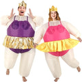 RoundFunny 2 Pcs Inflatable Ballerina Fat Suit Costume for Adults,Ballet