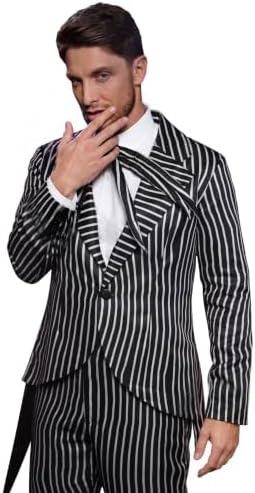 Men Halloween Costume Christmas Irregular Cutting Striped Suit