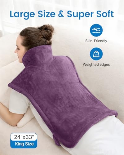 RENPHO Electric Heating Pad for Back with 6 Heat Levels, Christmas Gift