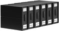 SheetCube Bed Sheet Organizers and Storage 6 Pack, Foldable Linen Closet Organizer with Window and Label, Bedding Folder Storage Box Container for Blanket, Duvet Cover Set, Bed Sheet Set - Black