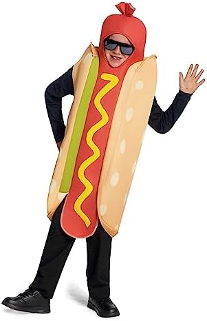 Spooktacular Creations Hot Dogs Costume Kids, Unisex Food Themed Costume for Child Teens Halloween Dress up Cosplay Party