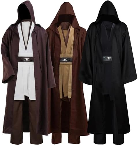 Laku Tunic Costume Men's Hooded Robe Full Set Halloween Cosplay Cloak Set