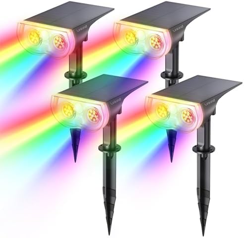 Linkind Halloween Solar Lights Outdoor Spotlight Waterproof RGB 4 Pack