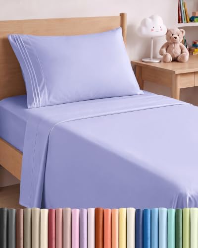 Twin XL Size 3 Piece Sheet Set - Breathable & Cooling Sheets - Lavender