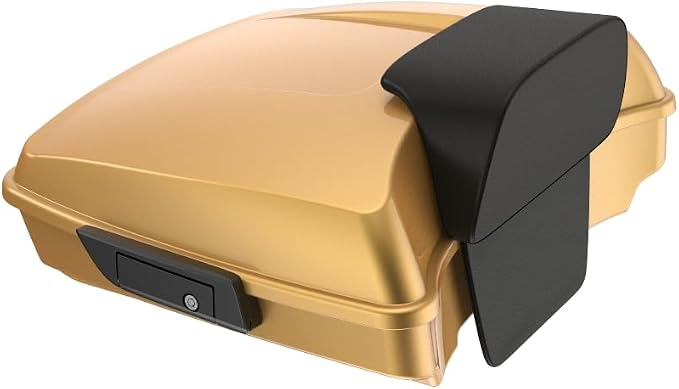 Advanblack Road Glide Tour Trunk Pack Black Hole Razor Tour Trunk Pack Backrest Pad for '97-'25 Harley Touring Road King Street Glide Electra Glide CVO Models