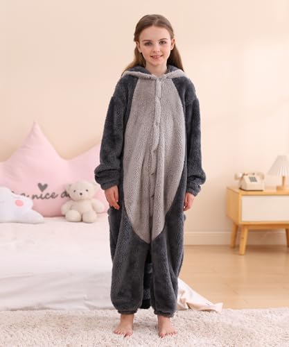 SimZoo Kids Animal Onesie Pajamas Halloween Costumes Cosplay 4-13Y