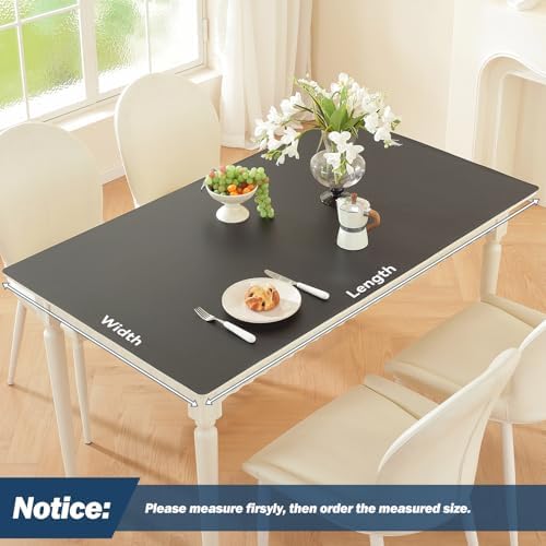 OstepDecor 30 x 60 in Black Table Protector 1.5mm Thick Plastic Table Cover