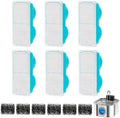 Cat Water Fountain Filter for 108oz/3.2L Wireless Cat Water Fountain,Battery Operated Stainless Steel Pet Fountain(6 Filter + 6 Sponge)