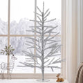 3ft Silver Tinsel Christmas Tree, Retro Aluminum Christmas Tree