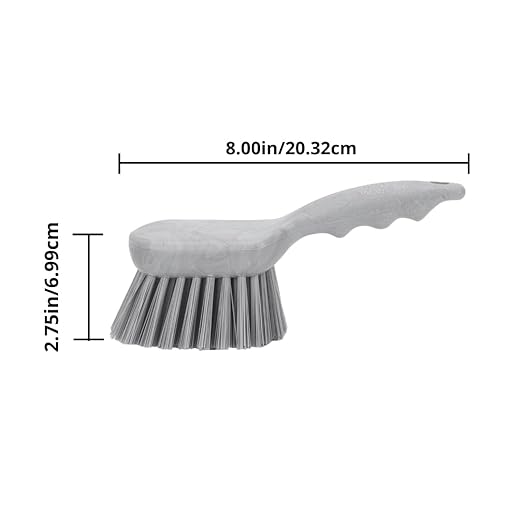 SPARTA 40541EC03 Plastic Scrub Brush, Utility Brush, Kitchen Brush With Hanging Hole For Cleaning, 8 Inches, Black - (Pack of 1)