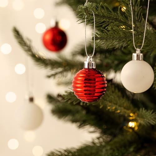 Valery Madelyn Small Christmas Tree Decorations Ball Ornaments 24ct 1.57"