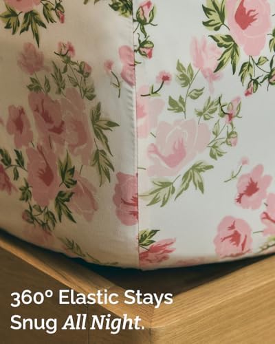 Twin XL 3 Piece Boho Botanical Floral Sheet Set - Soft & Cooling - Bloom