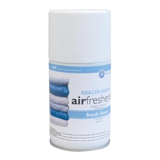 Hospeco Health Gards Metered Aerosol Air Freshener (Fresh Linen Scent, 7 oz. Cans, Case of 12)
