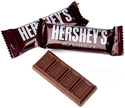 HERSHEY'S Milk Chocolate Snack Size Candy Bar, 5 Pound Bulk Package