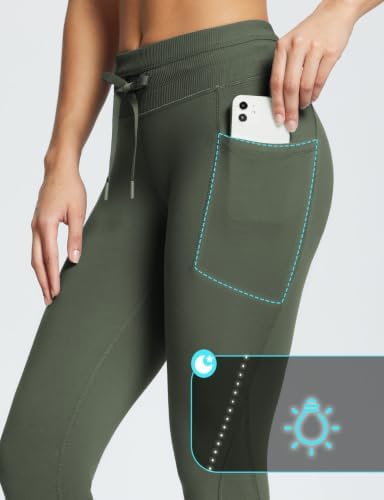 baleaf Women's Fleece Lined Leggings Tights Water Resistant Hiking Pants