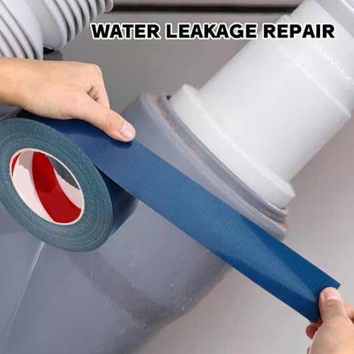 PRETYZOOM 3 Rolls Heavy Duty Duct Tape Strong Adhesive Utility Tape for Pipe Repair and Sealing Indoor Outdoor Use Industrial Blue