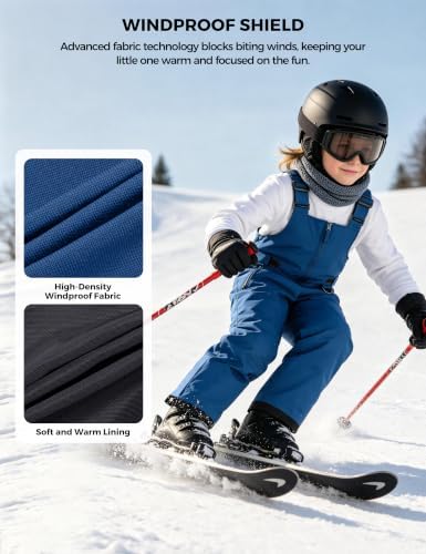 Wantdo Kids Snow Pants Boys & Girls Waterproof Insulated Ski Bib Overalls