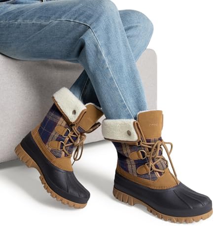 DREAM PAIRS Women's Mid Calf Winter Snow Boots