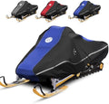 LIBZAKI Snowmobile Cover Waterproof Sled Ski Cover 600D Heavy Duty Oxford Fabric Freeze-Resistant Down to -40°F Compatible with Polaris,Ski-Doo,Arctic Cat,Yamaha,Lynx,Camso,CFMOTO 126"-145" Blue