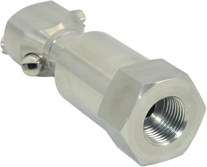 VARMHUS 360° Rotating Spray Nozzle, 304 Stainless Steel High Pressure Continuous Rotary Cleaner for Barrel, Tank, and Industrial Drum Washing (3/4")